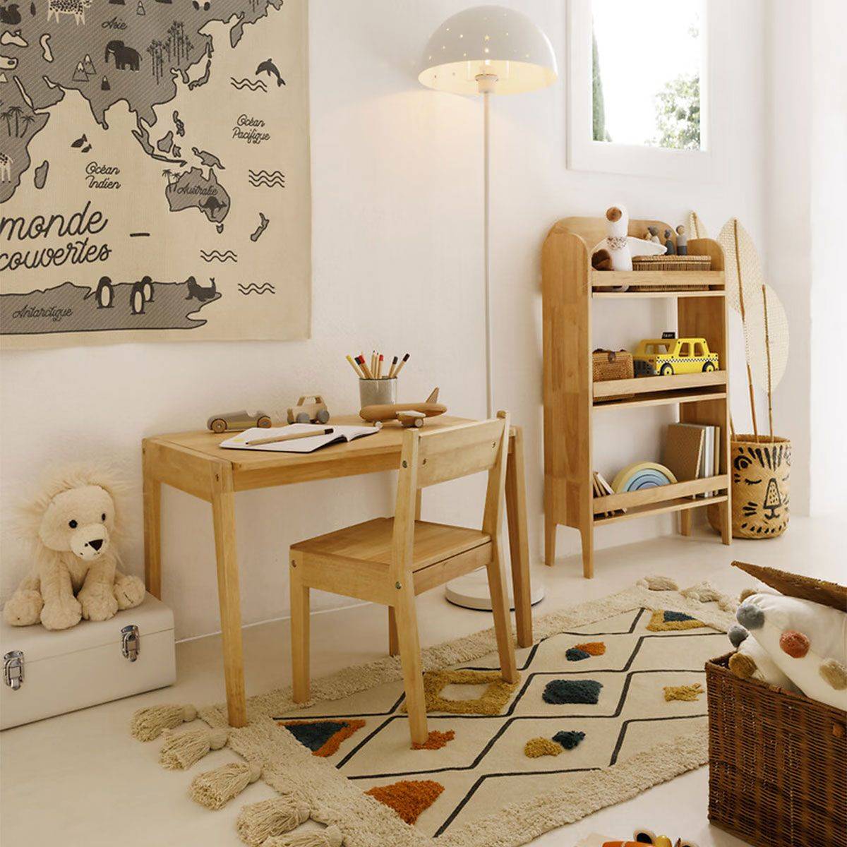 Table Enfant en Bois "Robin" 70cm Marron - Image 2