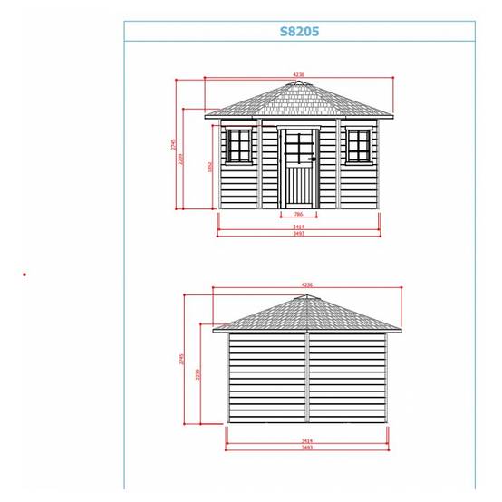 Habitat Et Jardin - Abri Jardin Bois "nancy" - 5.70 M2 - 2.55 X 2.55 X 2.75 M - 28 Mm -solid - Image 3