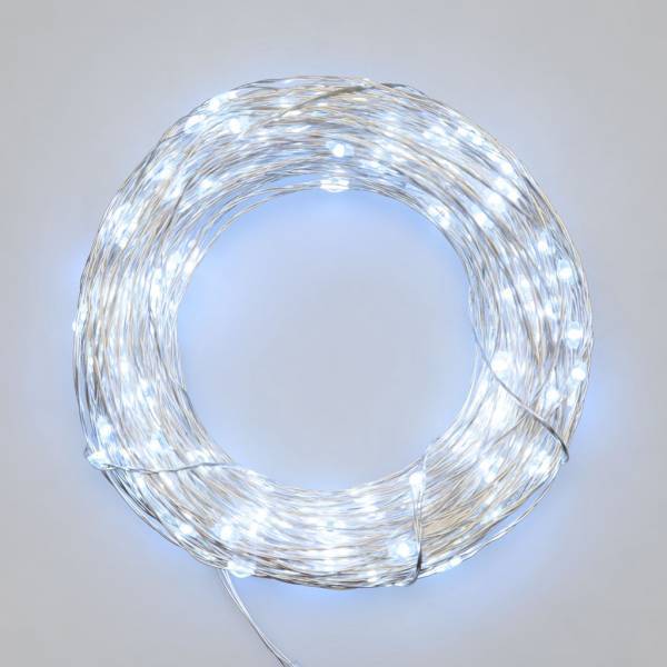 Lotti - Guirlande piles 20M 200 micro led bland froid animée télécommande extérieur Lotti - Image 4