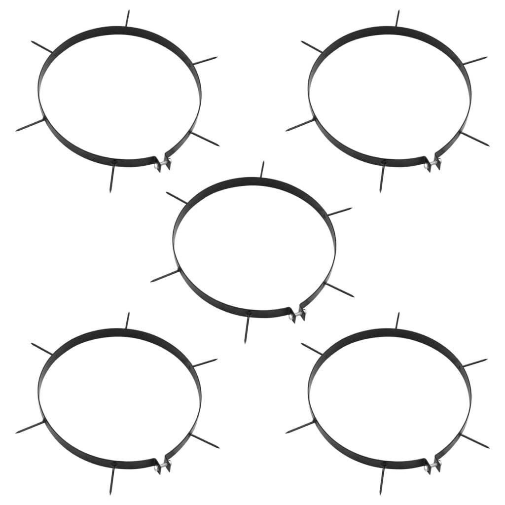 Vidaxl - Colliers aérateurs de pelouse 5 pcs avec pointes Ø 30 cm fer vidaXL 154465 - Image 1