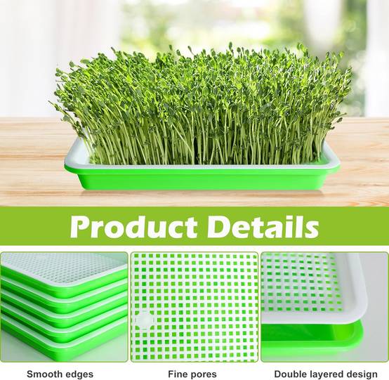 IntiMeg - Lot de 5 Plateau de germination avec trous de drainage - IntiMeg - Image 2