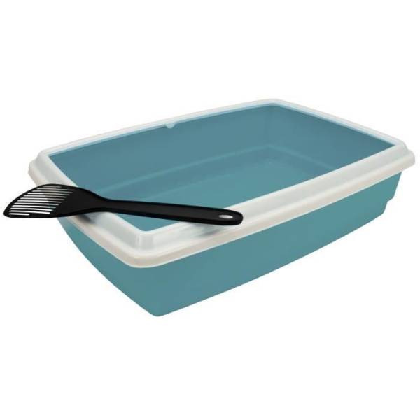 AIME Bac a litiere avec rebord + Pelle - Pour chat - Image 1