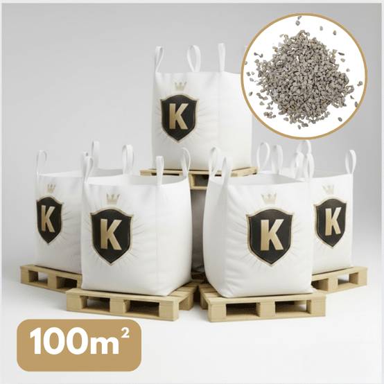 Gravillons calcaire blanc 6/10 mm – Pack 5 Big Bag +/- 1,5T – 100 m² - Image 1