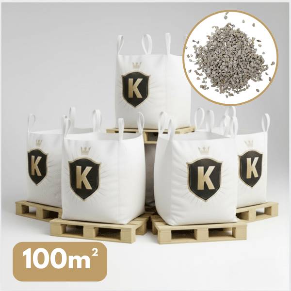 Gravillons calcaire blanc 6/10 mm – Pack 5 Big Bag +/- 1,5T – 100 m² - Image 1