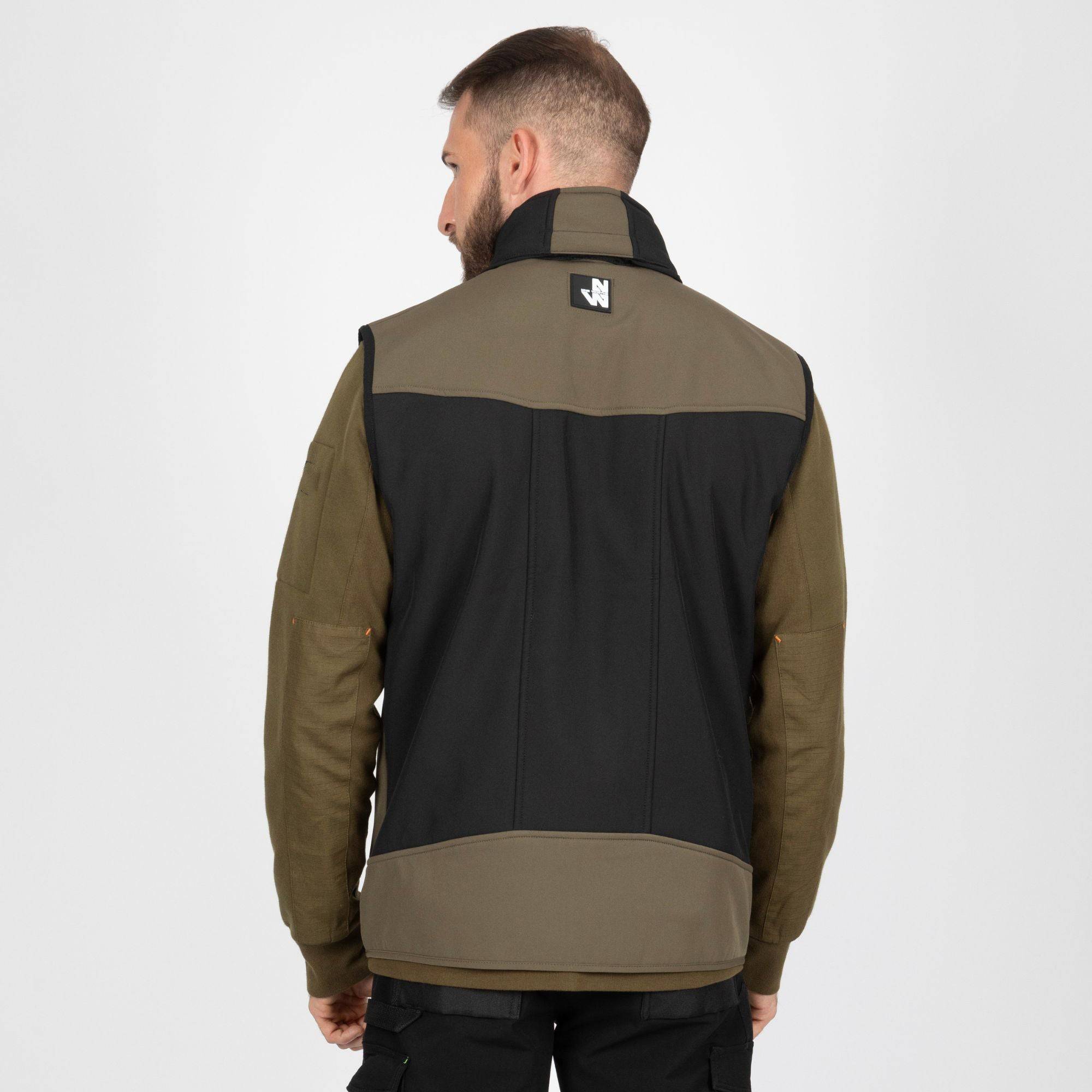 Nineworths - FABIO - GILET SANS MANCHES DE TRAVAIL - 1064 | Noir / Kaki - Image 3