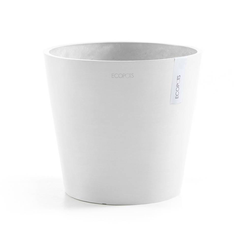 Ecopots - Pot Rond Amsterdam 30 Blanc Pur - Ø 30 x H. 26,3 cm - 12,8 L ECOPOTS - Image 1
