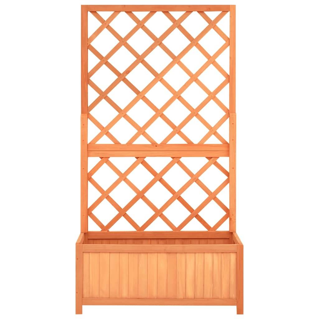 Vidaxl - Jardinière avec treillis marron 70x30x135 cm bois massif de sapin vidaXL 316426 - Image 7
