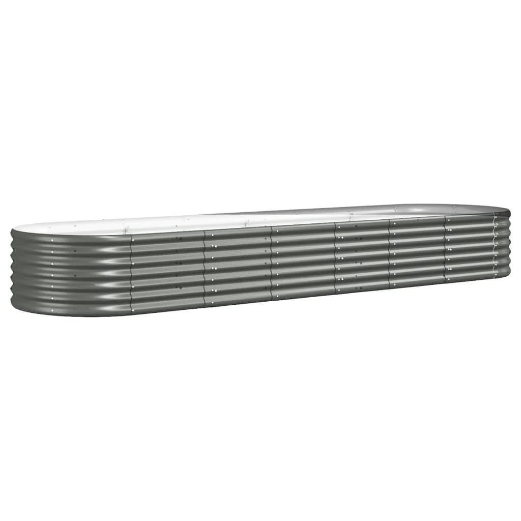 Potager surélevée acier galvanisé jardin Gris 296x80x36 cm – ComfortXL Outdoor Living - Image 2