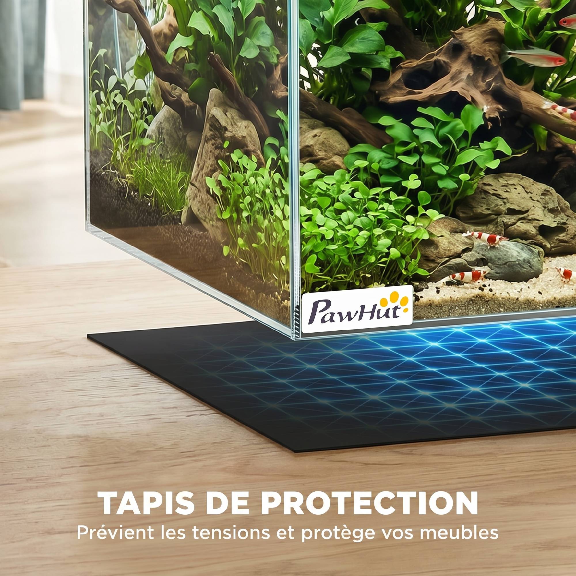 ComfortXL - Aquarium 43 L verre trempé 50 x 30 x 30 cm transparent poissons crevettes tortues - ComfortXL Outdoor Living - Image 8