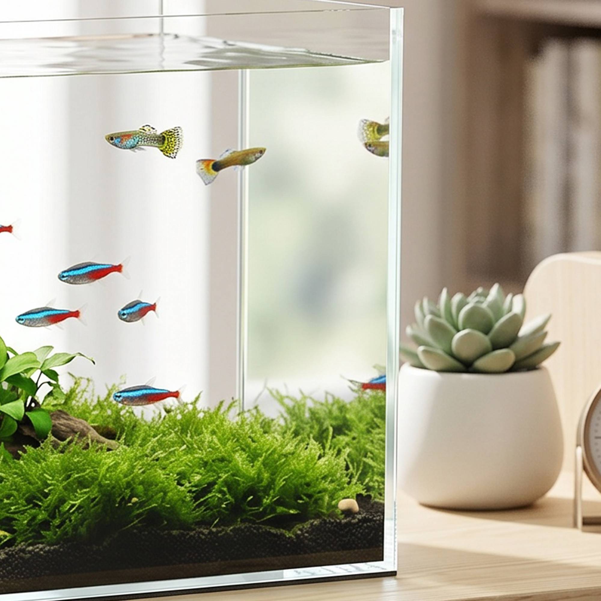 ComfortXL - Aquarium 43 L verre trempé 50 x 30 x 30 cm transparent poissons crevettes tortues - ComfortXL Outdoor Living - Image 10