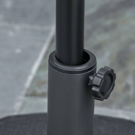 Pied de Parasol Rond à Remplir 30kg pour Mâts de Ø38mm et Ø48mm Noir - ComfortXL Outdoor Living - Image 9
