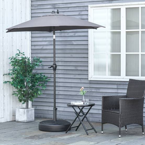 Pied de Parasol Rond à Remplir 30kg pour Mâts de Ø38mm et Ø48mm Noir - ComfortXL Outdoor Living - Image 4