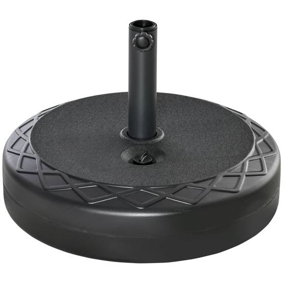 Pied de Parasol Rond à Remplir 30kg pour Mâts de Ø38mm et Ø48mm Noir - ComfortXL Outdoor Living - Image 2