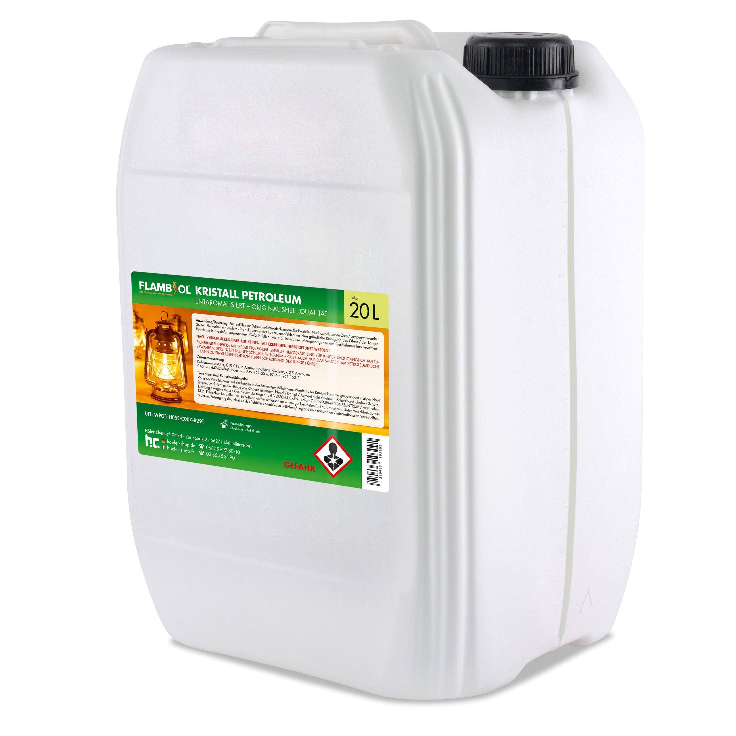 Pétrole de chauffage FLAMBIOL® en bidon de 20 L x 12 - Image 2