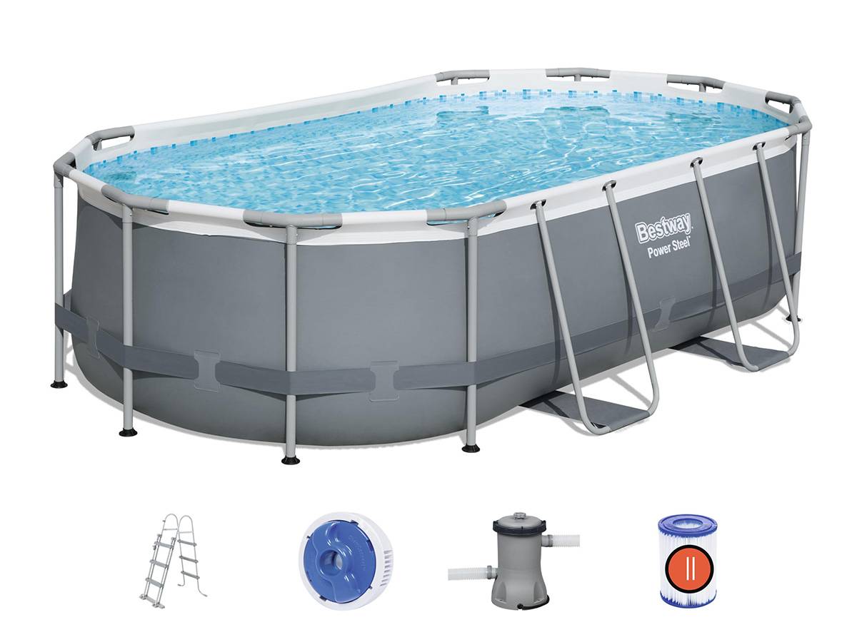 Bestway - Piscine tubulaire Power Steel ovale 4,27 x 2,50 x 1,00 m - Bestway - Image 4