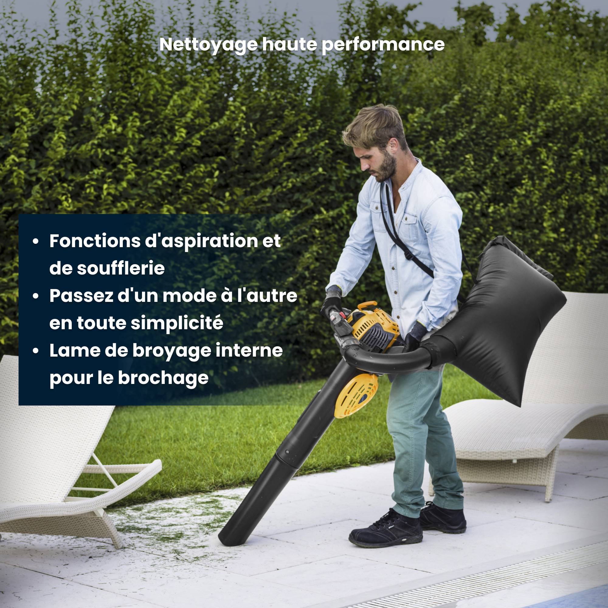 Stiga - Aspirateur et souffleur BL 530 V, moteur 27,6 cc, débit 10,2 m³/min, sac 55 L, lame mulching - STIGA - Image 5