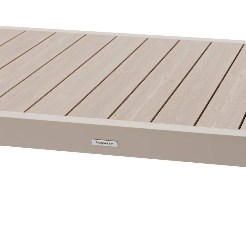 Hesperide - Table de jardin extensible coulissante "Évasion" effet bois lin & argile 10 places  lates en aluminium Hespéride - Image 7