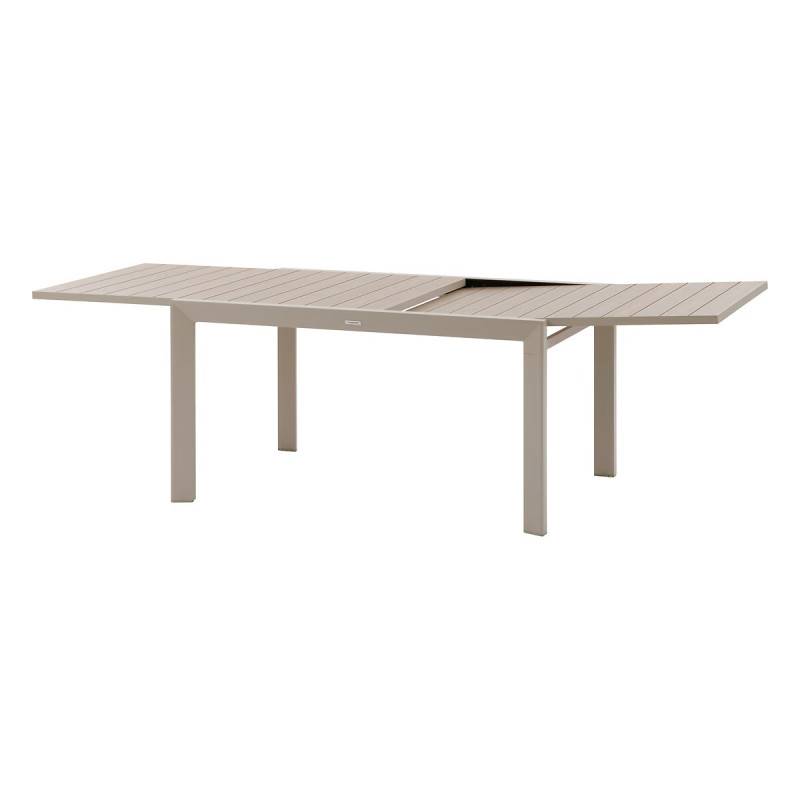 Hesperide - Table de jardin extensible coulissante "Évasion" effet bois lin & argile 10 places lates en aluminium - Hespéride - Image 6