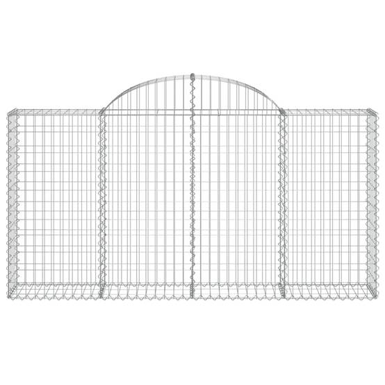 Gabion Arqué Fer Galvanisé Jardin 200x30x100/120cm 12pcs - ComfortXL Outdoor Living - Image 4