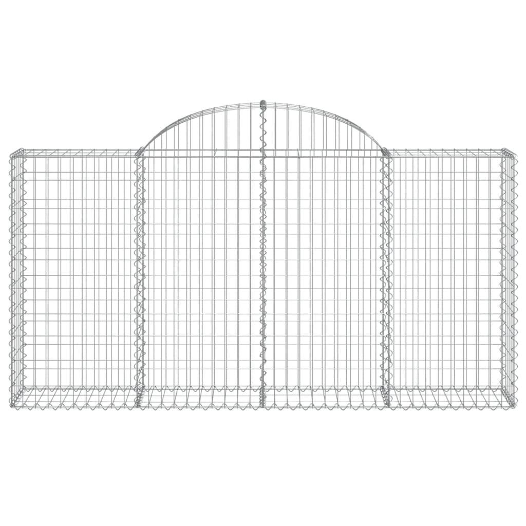 Gabion Arqué Fer Galvanisé Jardin 200x30x100/120cm 12pcs - ComfortXL Outdoor Living - Image 4