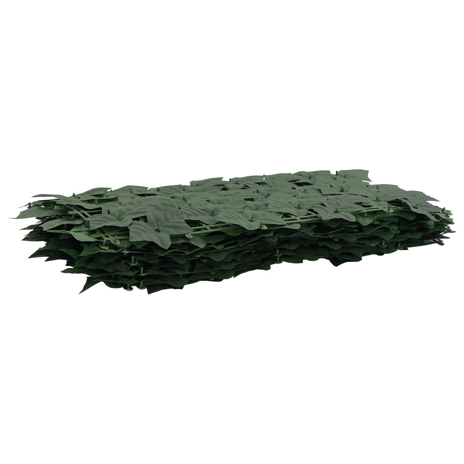 Écran de balcon polyéthylène et tissu vert foncé 200 x 75 cm - PANGIVO - Image 2