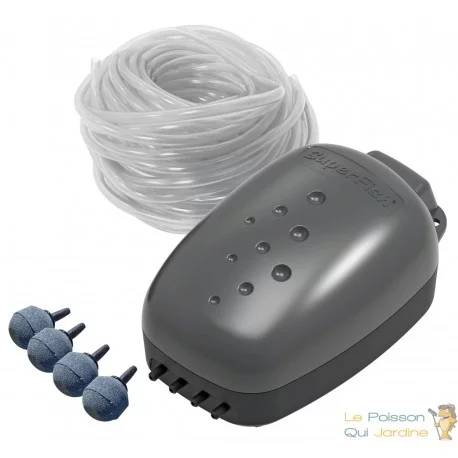 Système Aération Bassin 1000L | Pompe à Air 600 L/H - 4 Sorties