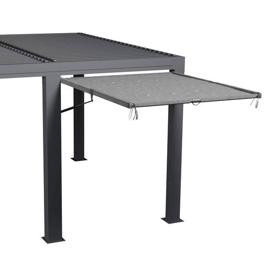 Hesperide - Auvent petit modèle pour pergola bioclimatique "Majaé" 3,6x3,6m - Hespéride - Image 2
