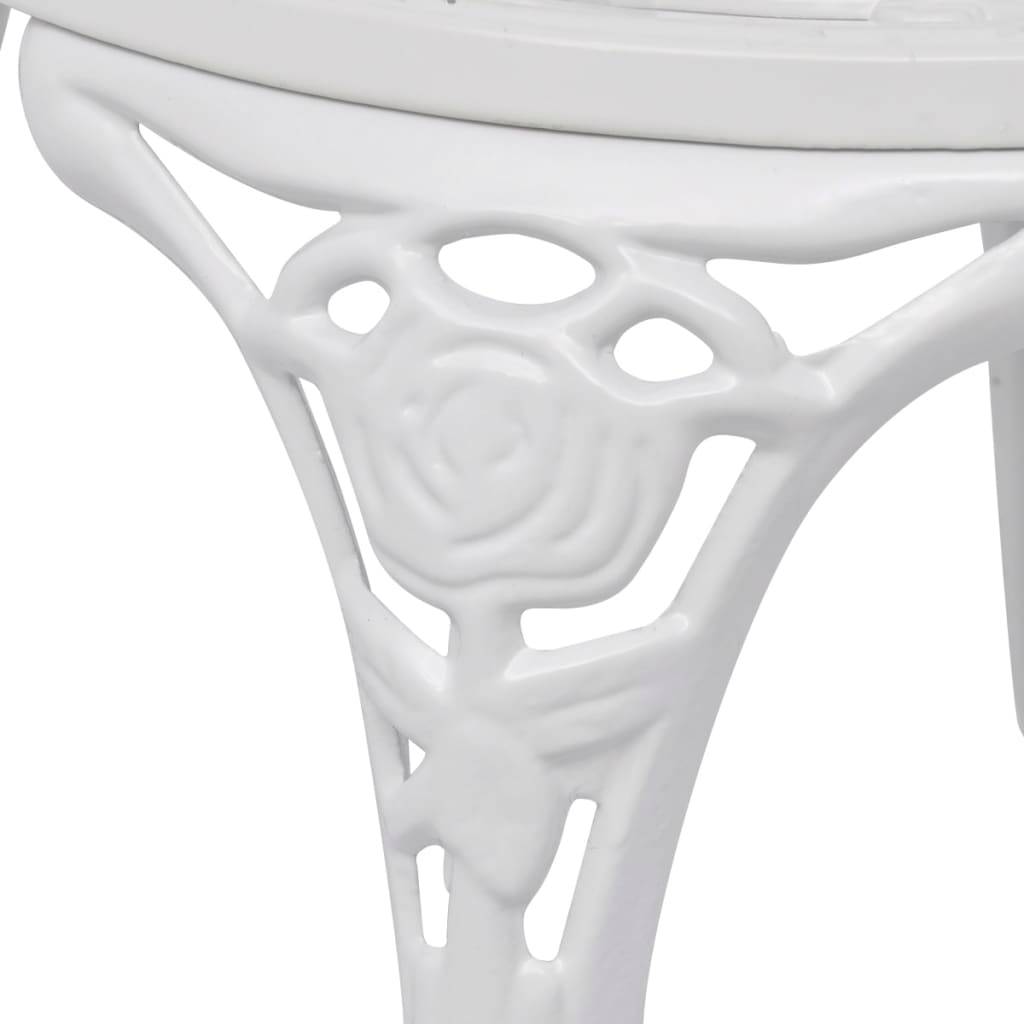 Maison Chic - Lot de 2 Chaises de bistro - Fauteuils de jardin Aluminium coulé Blanc HL205 - Image 4