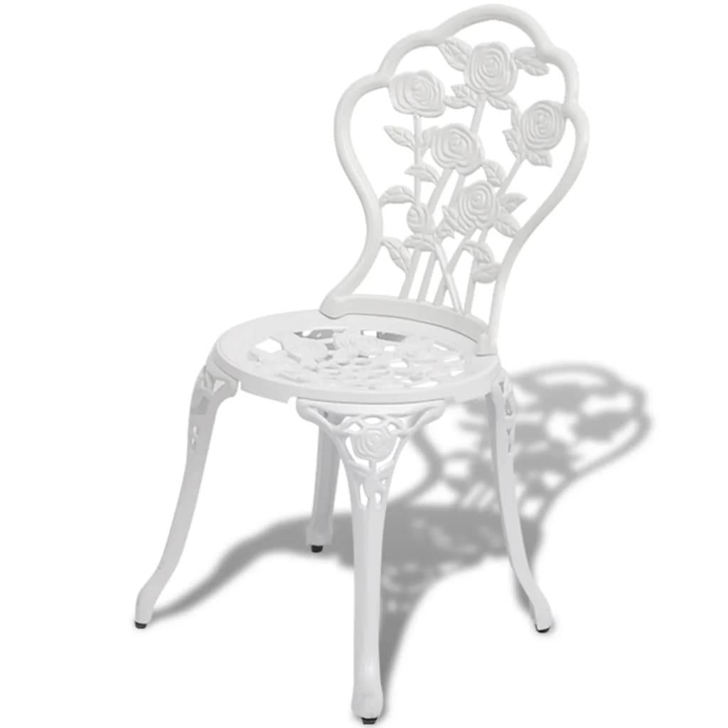 Maison Chic - Lot de 2 Chaises de bistro - Fauteuils de jardin Aluminium coulé Blanc HL205 - Image 1
