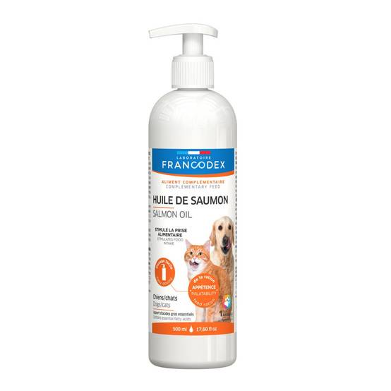 Francodex - Huile de Saumon Pour chiens et chats, flacon de 500 ml - Image 1