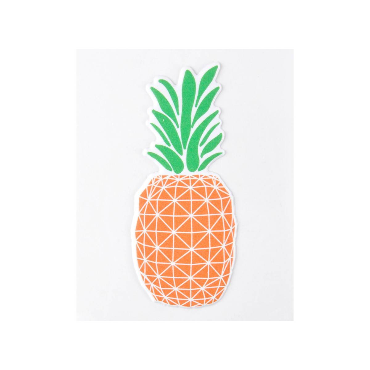 Sticker Puffy "Ananas" 10cm Orange & Vert - Image 2