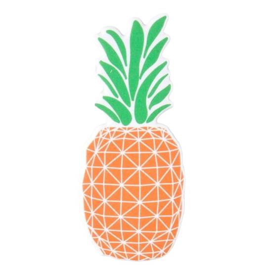 Sticker Puffy "Ananas" 10cm Orange & Vert - Image 1