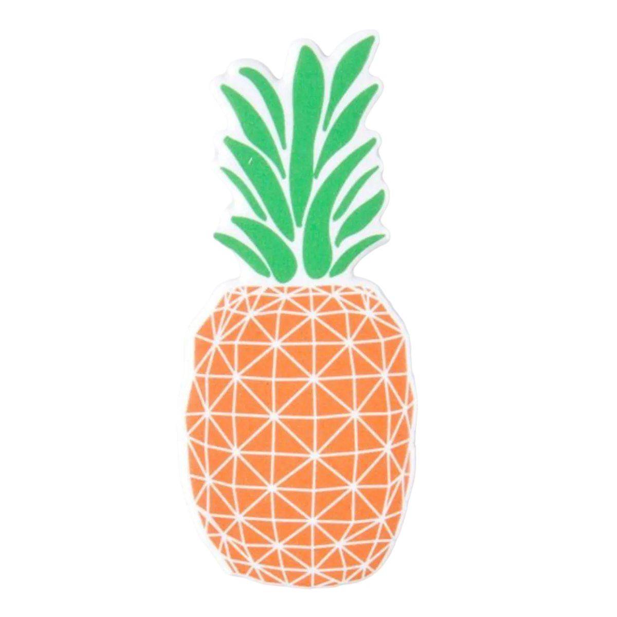 Sticker Puffy "Ananas" 10cm Orange & Vert - Image 1