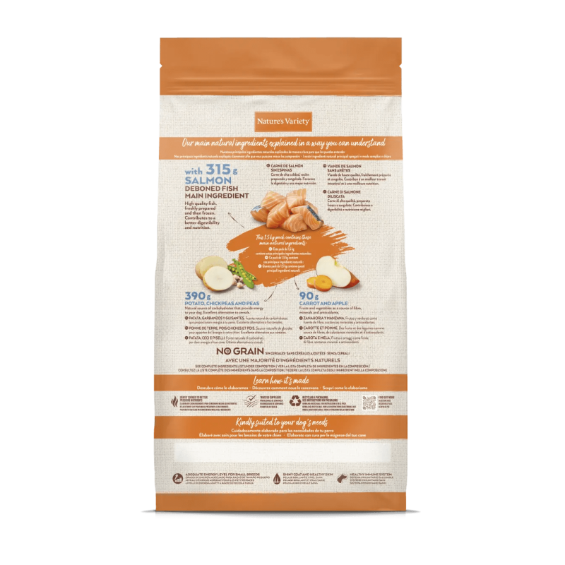 CROQUETTE CHIEN - ORIGINAL MINI SAUMON - NATURE'S VARIETY 1,5 kg - Image 2
