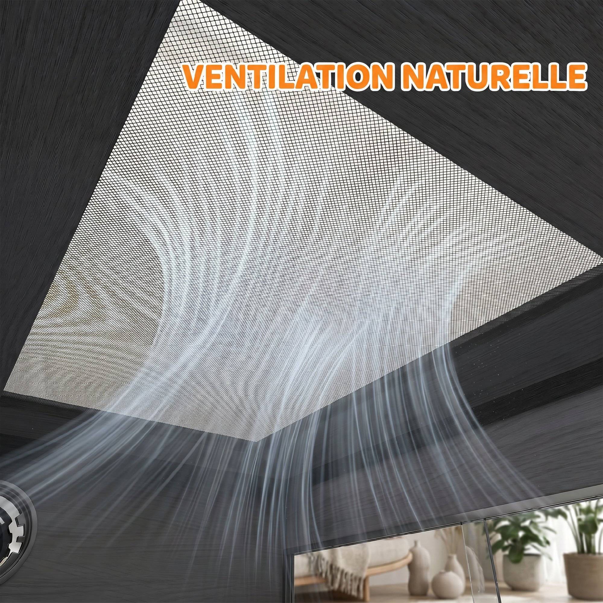 ComfortXL - Terrarium pour reptiles en bois OSB mélaminé 60 x 45 x 45 cm noir avec portes vitrées et serrure à clé - Image 7