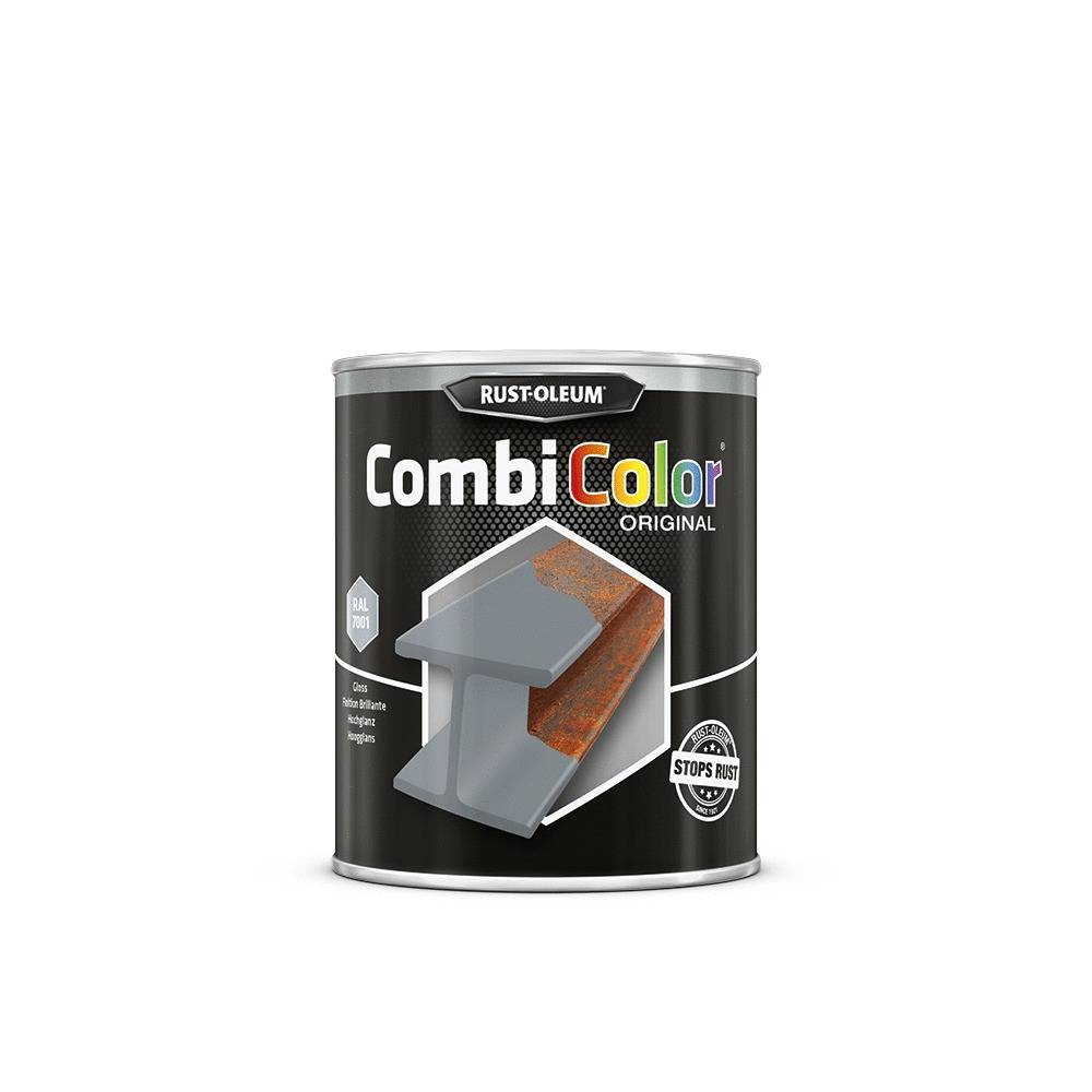 Primaire et finition antirouille CombiColor Original gris argent RAL 7001 pot 750ml - RUST-OLEUM - 7382.0.75 - Image 1