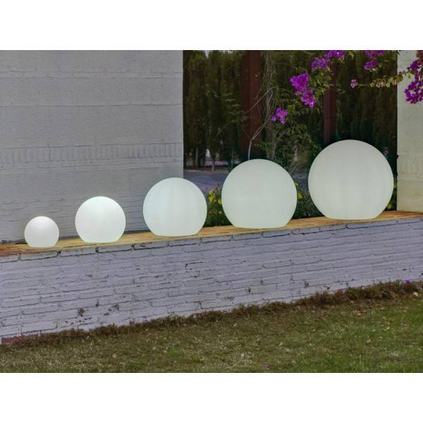Sphère lumineuse extérieure solaire ou rechargeable BULY 60CM blanche sans fil LED RGBW 128 couleurs IP65 - Image 3