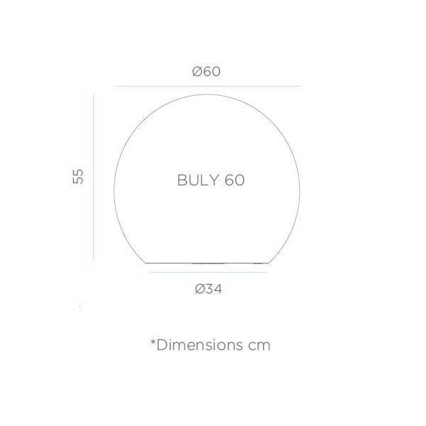 Sphère lumineuse extérieure solaire ou rechargeable BULY 60CM blanche sans fil LED RGBW 128 couleurs IP65 - Image 2