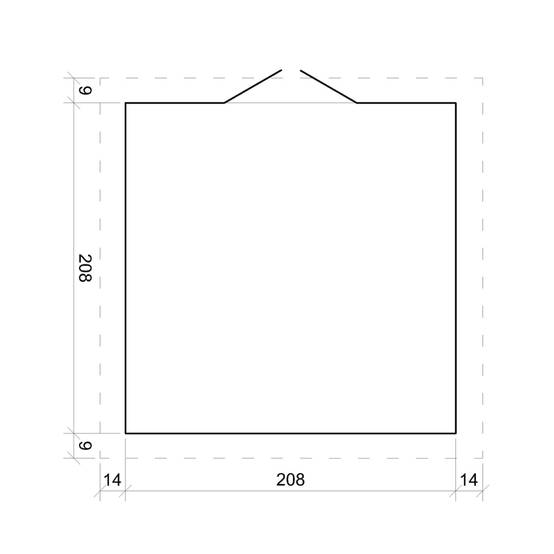 Timbela - Abri de jardin en bois sans plancher - 4.33 m² / 226x236xH218 cm - 19 mm d’épaisseur - Timbela M369F1 - Image 6