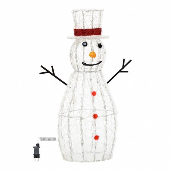 Lotti - Bonhomme de neige lumineux 3D H90cm 180 LED blanc froid 8 jeux lumières IP44 SMART Connect 31V Lotti - Image 3