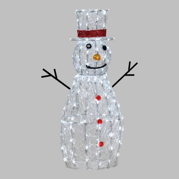 Lotti - Bonhomme de neige lumineux 3D H90cm 180 LED blanc froid 8 jeux lumières IP44 SMART Connect 31V Lotti - Image 1