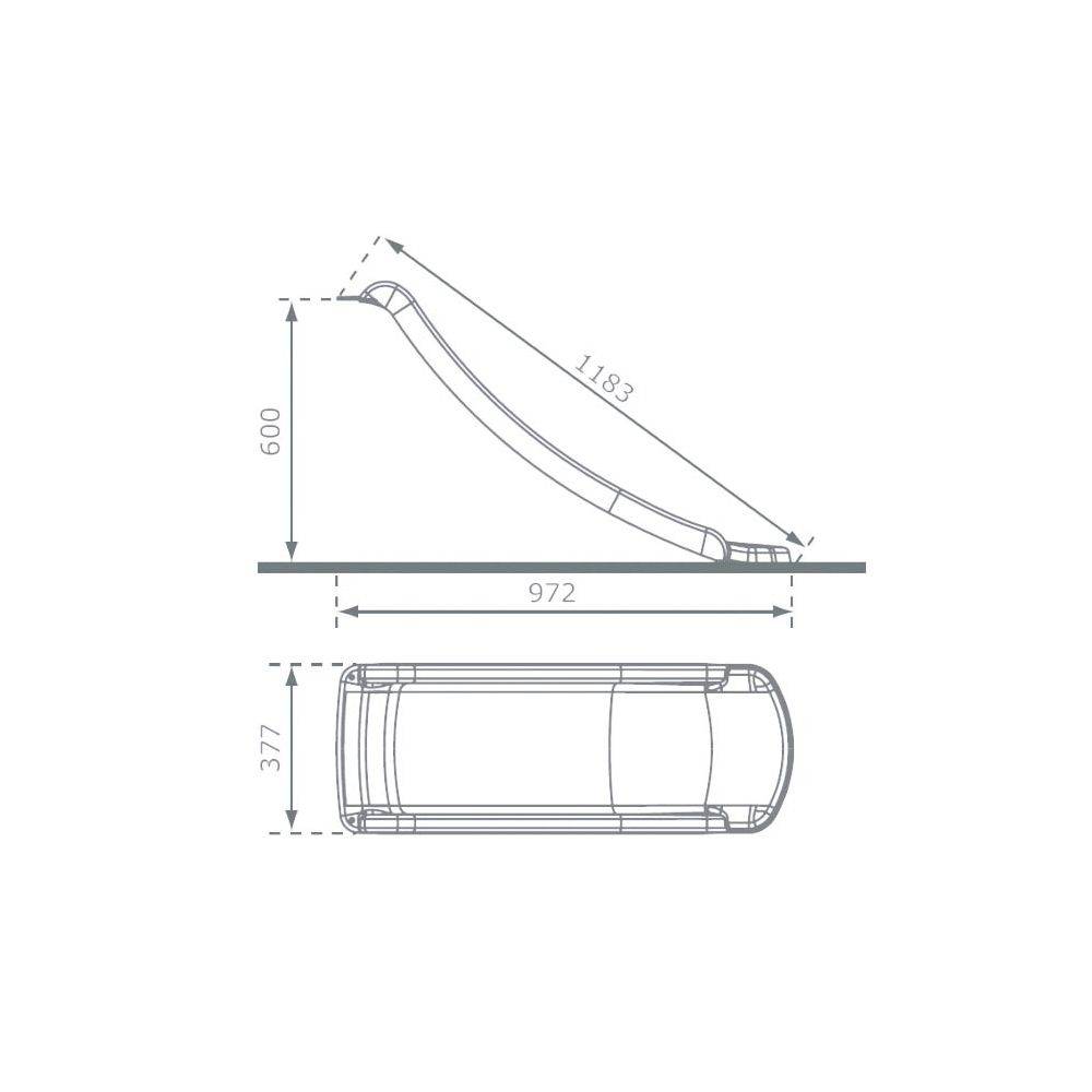 Kbt - Glissière de toboggan avec vague en PEHD toba 120cm Vert foncé - Image 3