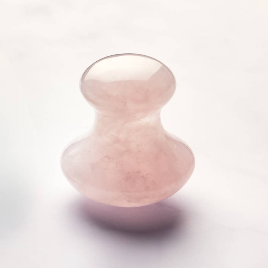 Masseur Visage Pierre de Quartz Rose - Guasha Champignon, Anti-Age, Stimule circulation sanguine, Peau saine et Éclatante - Sun&Sia - Image 4