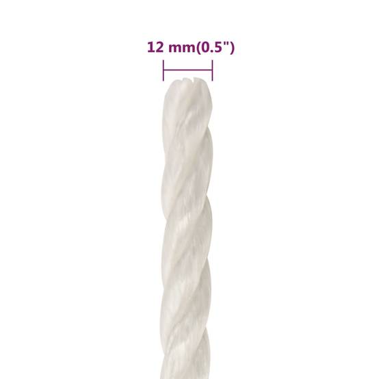 Corde de travail Blanc 12 mm 25 m polypropylène Maison Chic - Image 6