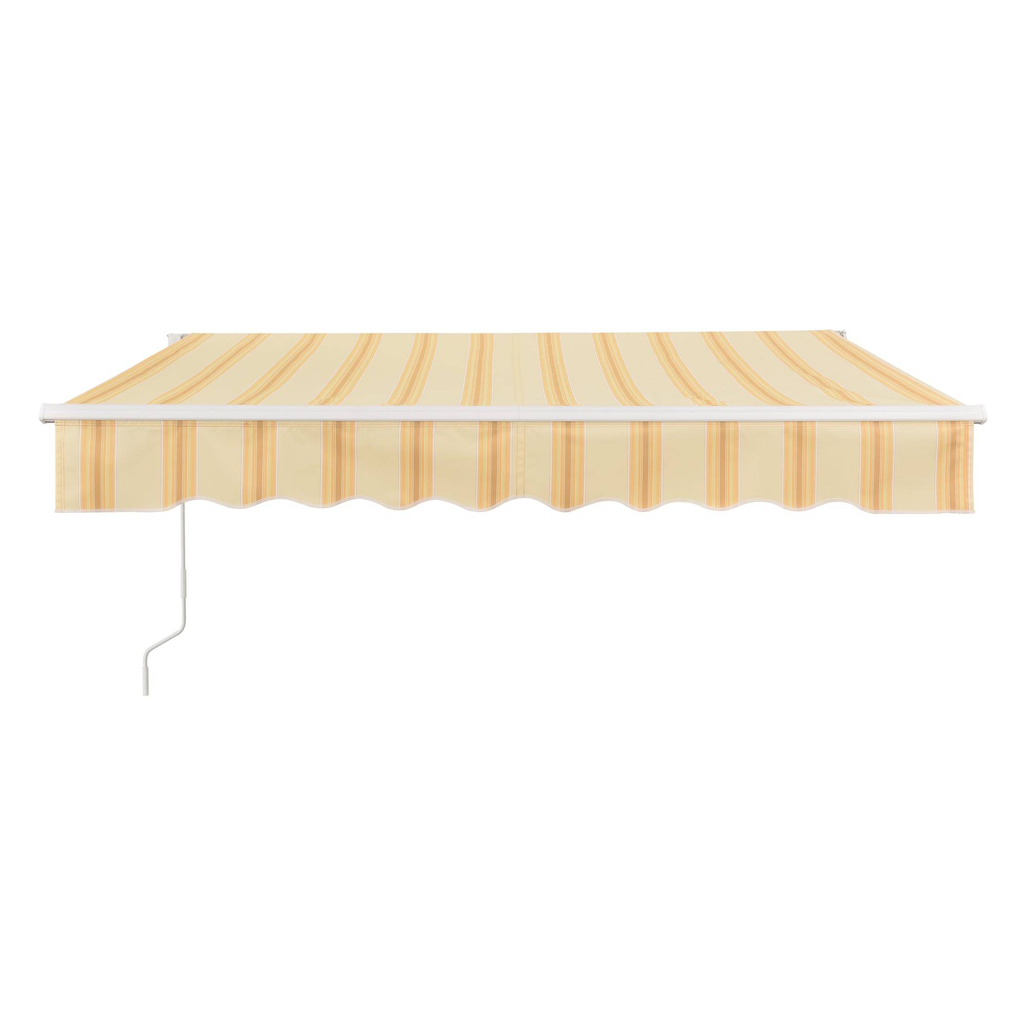 Helloshop26 - Store banne avec manivelle 300 x 250 cm jaune blanc - Image 2