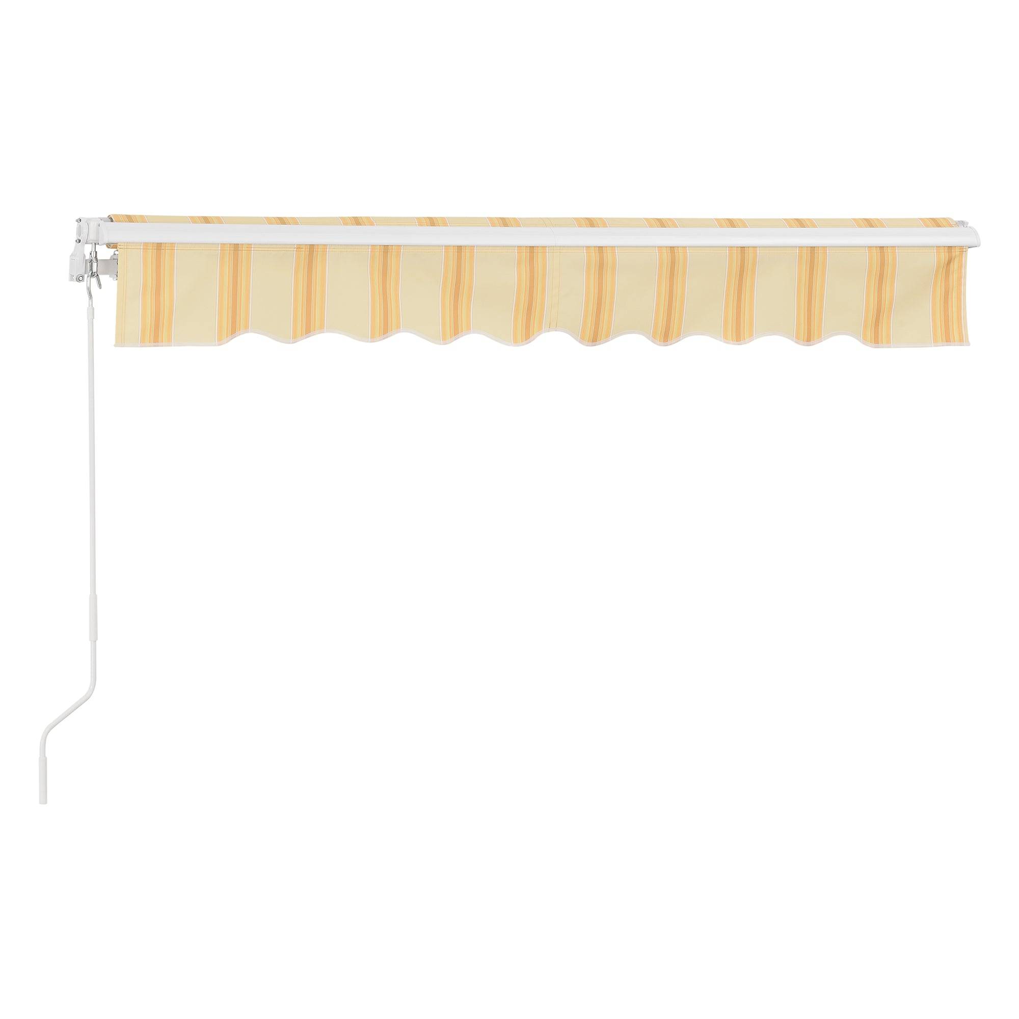 Helloshop26 - Store banne avec manivelle 300 x 250 cm jaune blanc - Image 4