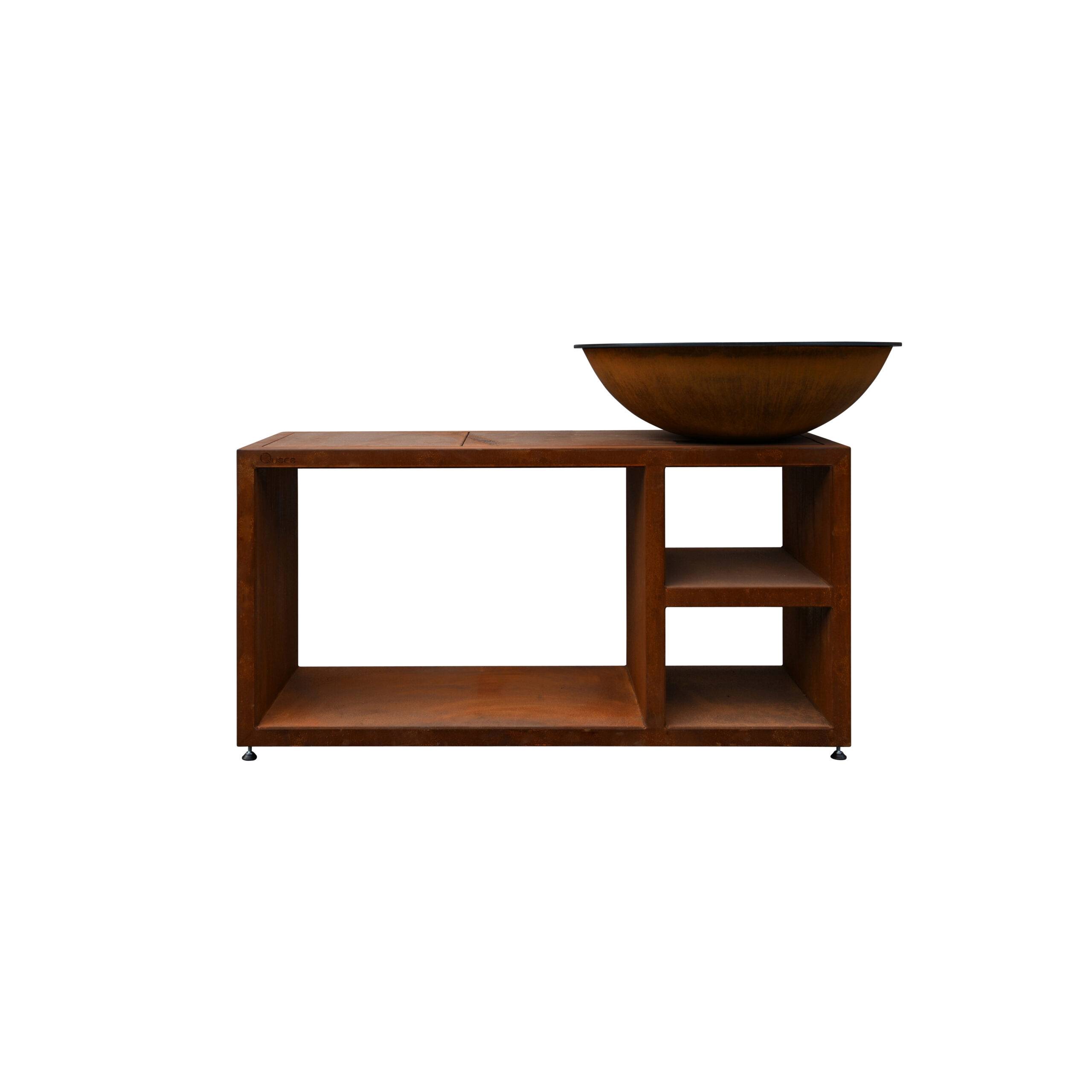 Quoco - Brasero Piatto Tavolo Medium Corten Ø84 - Quoco - Image 1