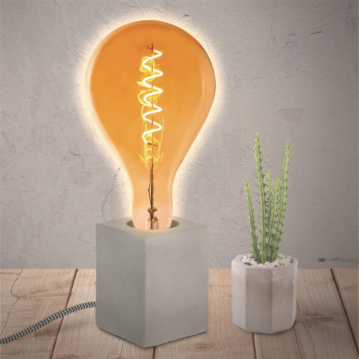 The Home Deco Factory - Ampoule PS160 Filaments LED "Spiral" 6W Ambre - Image 4