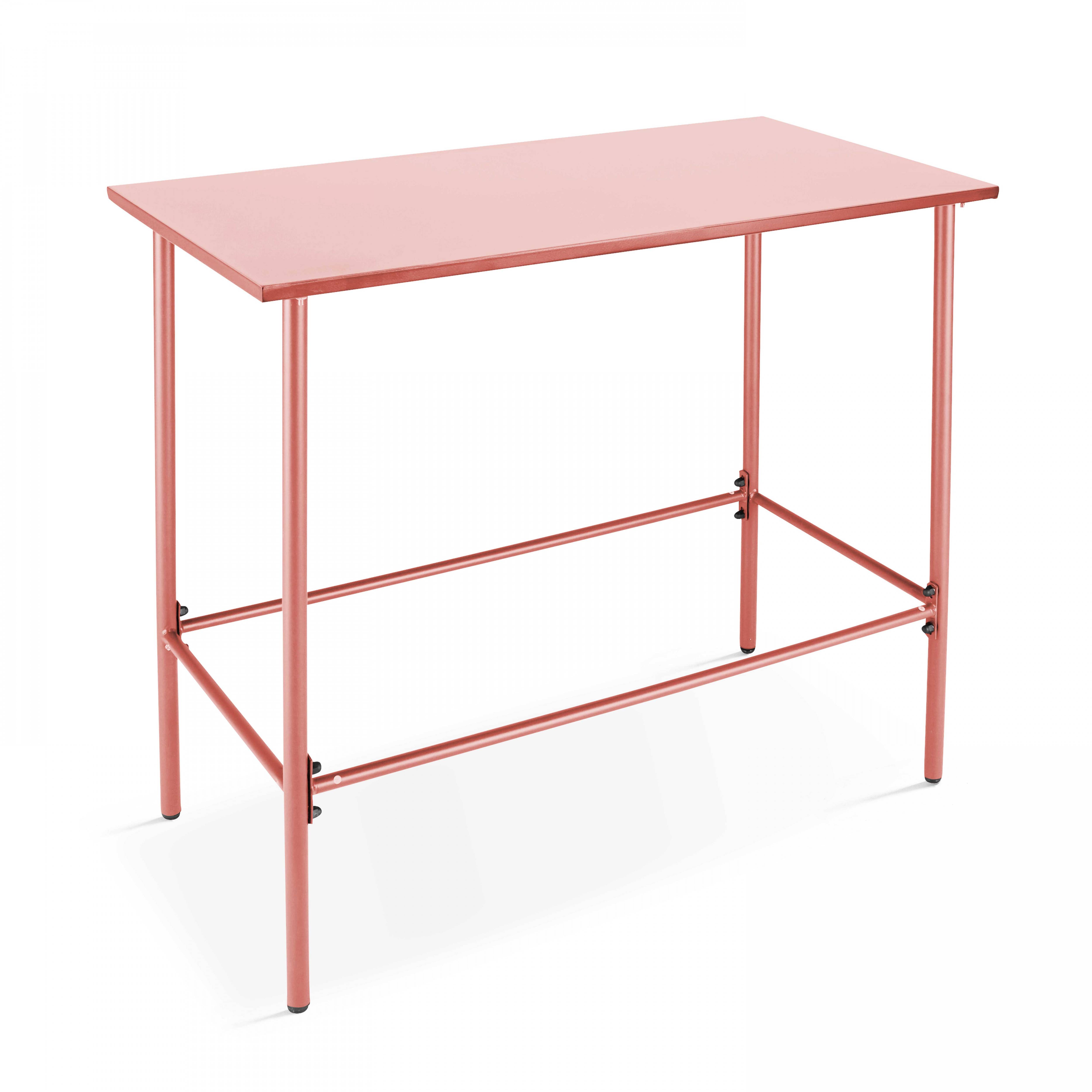 Oviala - Ensemble table haute et 4 chaises de bar en métal argile Palavas - Oviala - Image 6