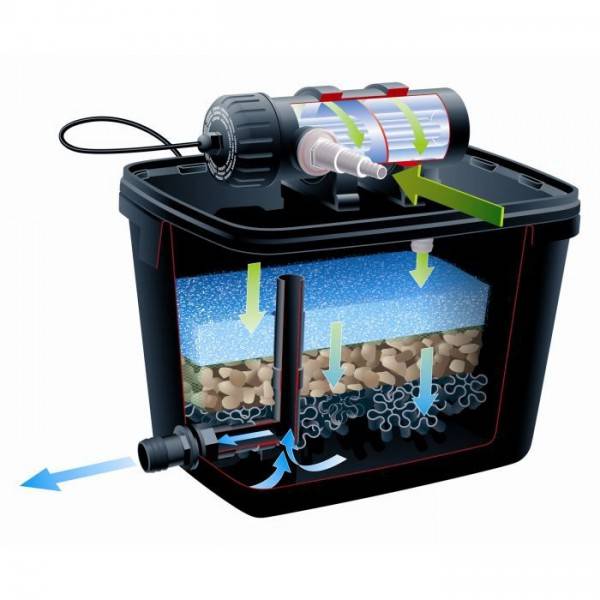 Ubbink Ensemble de filtres d'étang FiltraPure 2000 L 16 L avec pompe 401417 - Image 2